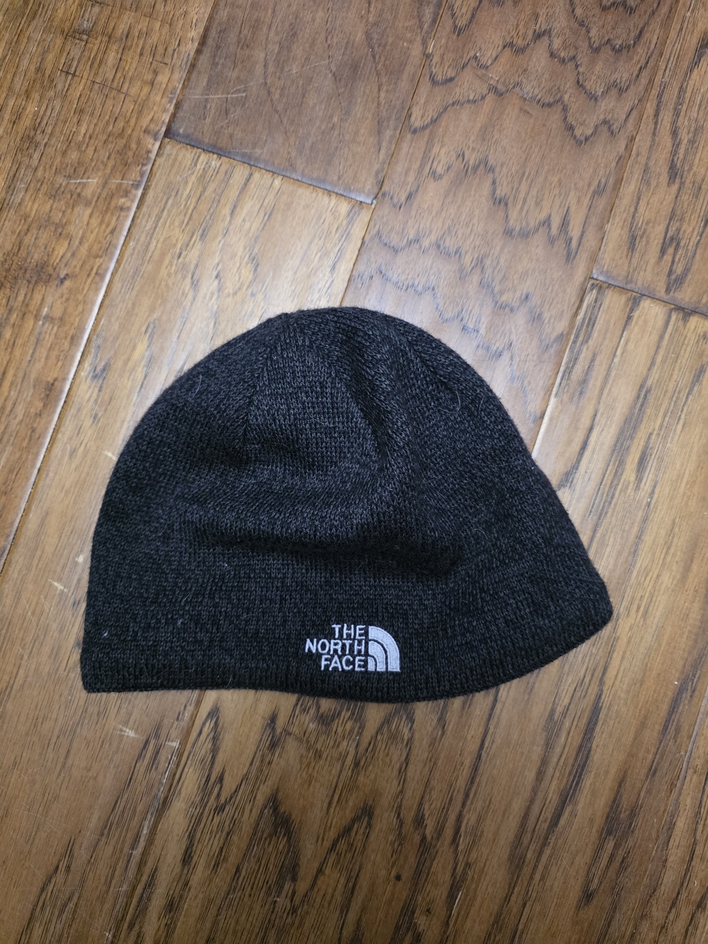 The North Face Charcoal Knit Logo Beanie